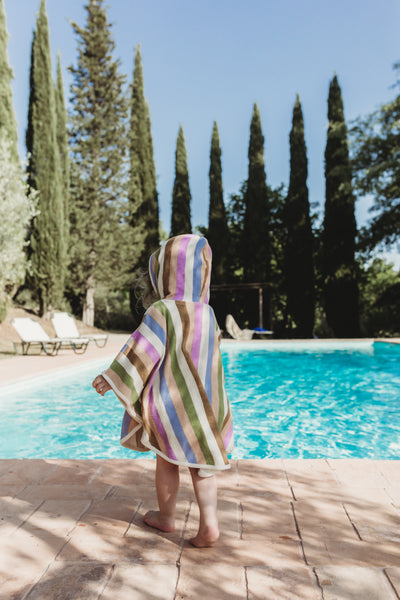 Littlefashionaddict - Sproet & Sprout - SS23 - Bath cape block stripe - Kleur: Multicolour - Voor jongens en meisjes - Jongens- en meisjesmode - Vanaf 4 tot 10 jaar in stock en verkrijgbaar bij littlefashionaddict.com