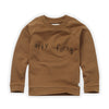 Sproet & Sprout - Collectie: The Quirky Bunch of Misfits –  Sweatshirt Arty Farty in de kleur: Mustard – voor jongens - Verkrijgbaar bij Little Fashion Addict