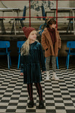 Sproet & Sprout - Collectie: The Quirky Bunch of Misfits – Dress Velvet Blue in het kleur Lake Blue - Verkrijgbaar bij Little Fashion Addict