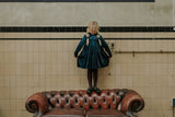 Sproet & Sprout - Collectie: The Quirky Bunch of Misfits – Dress Velvet Blue in het kleur Lake Blue - Verkrijgbaar bij Little Fashion Addict