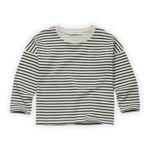 Littlefashionaddict - Sproet & Sprout - AW22 - T-shirt met lange mouwen - Wit met zwarte strepen - Voor jongens - Vanaf 4 tot 10 jaar in stock en verkrijgbaar bij Little Fashion Addict