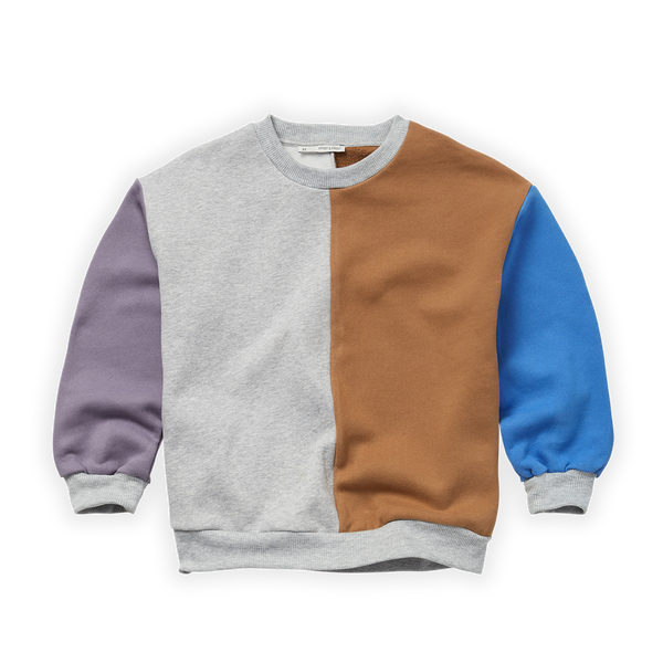 Littlefashionaddict - Sproet & Sprout - AW22 - Sweatshirt colourblock - Voor jongens - Vanaf 4 tot 10 jaar in stock en verkrijgbaar bij Little Fashion Addict