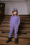 Littlefashionaddict - Sproet & Sprout - AW22 - Velvet Jumpsuit - Kleur: Ice Purple - Voor meisjes - Meisjesmode - Vanaf 4 tot 10 jaar in stock en verkrijgbaar bij Little Fashion Addict