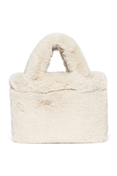 Little Fashion Addict - Studio Noos - Faux Fur Mini Handbag - Kleur: Neutral - Verkrijgbaar bij Littlefashionaddict.com