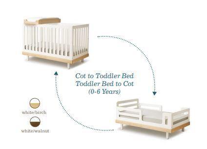 CLASSIC zijkanten babybed wit (van kleuterbed naar babybed) - littlefashionaddict.com