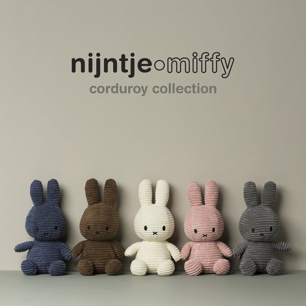 Nijntje Miffy knuffels - corduroy collection - verkrijgbaar bij Littlefashionaddict.com