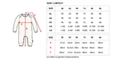 Snurk - Popcorn Polka jumpsuit babies - Vanaf maatje 56 tot 86 - Maattabel - Verkrijgbaar bij Little Fashion Addict