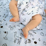 Swaddle & burp cloth uit Bio-katoen - 'Urban Jungle' - littlefashionaddict.com