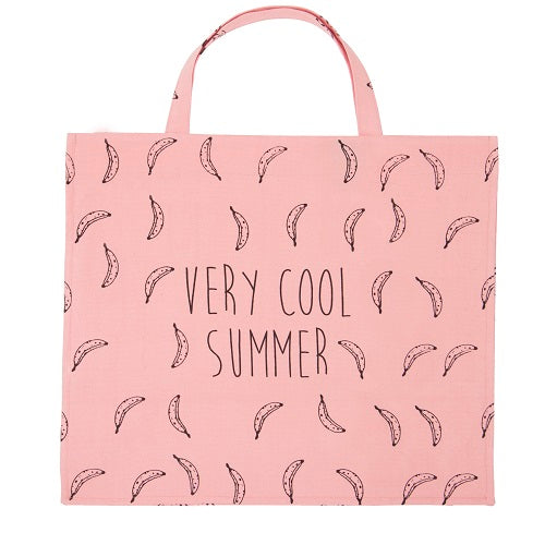 MAX katoenen draagtas - VERY COOL SUMMER - Roze - littlefashionaddict.com