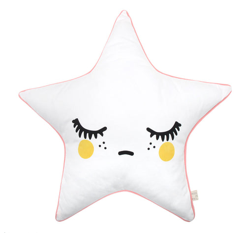 Sleepy Dolly Star kussen - Gele wangen - littlefashionaddict.com