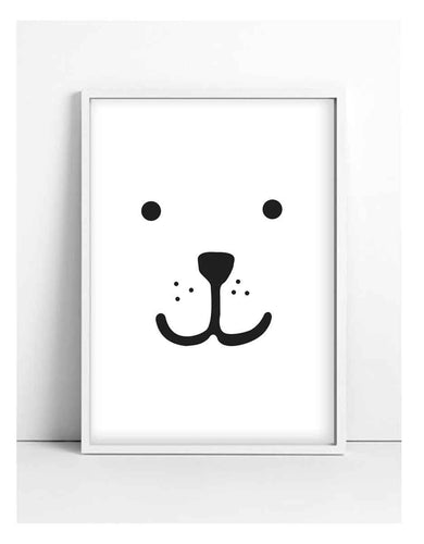 Poster - face bear - littlefashionaddict.com